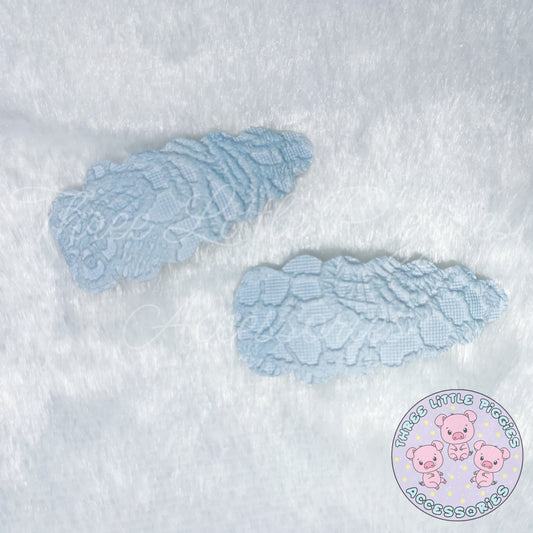 Pastel Blue Butterlace Snap Clip