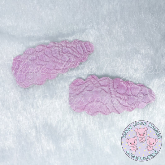 Pastel Pink Butterlace Snap Clip