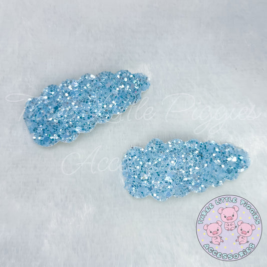 Raindrop Glitter Snap Clip